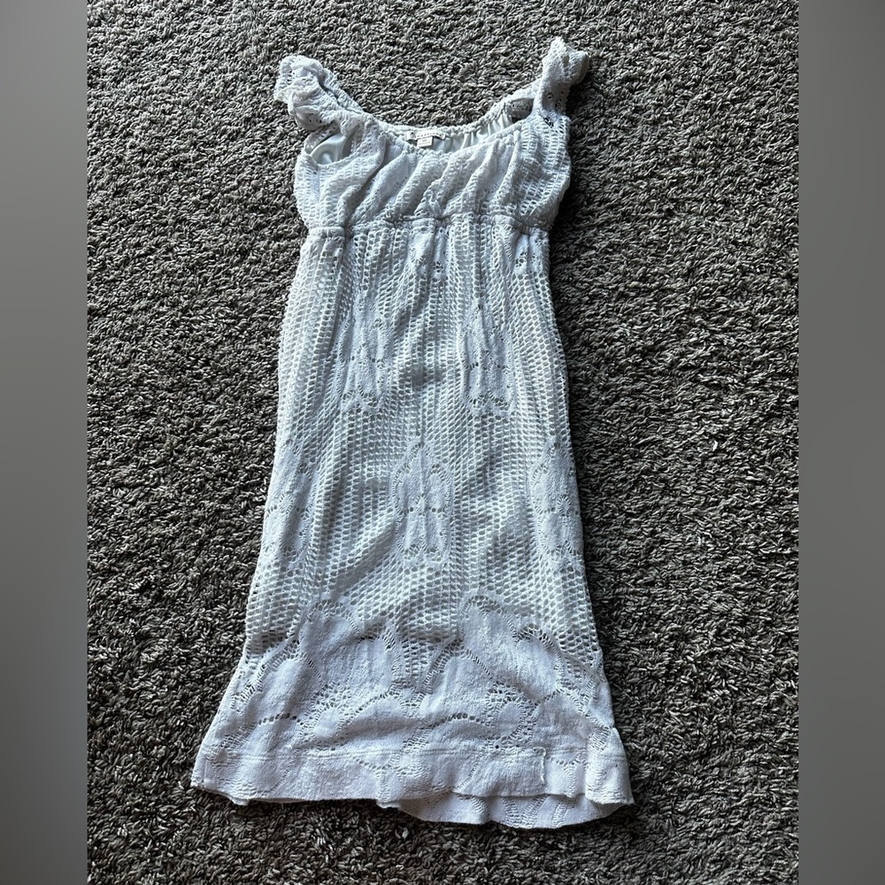 White crochet dress